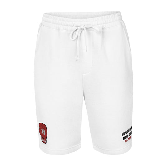 Reparations Fight Club Ghost White Fleece Shorts