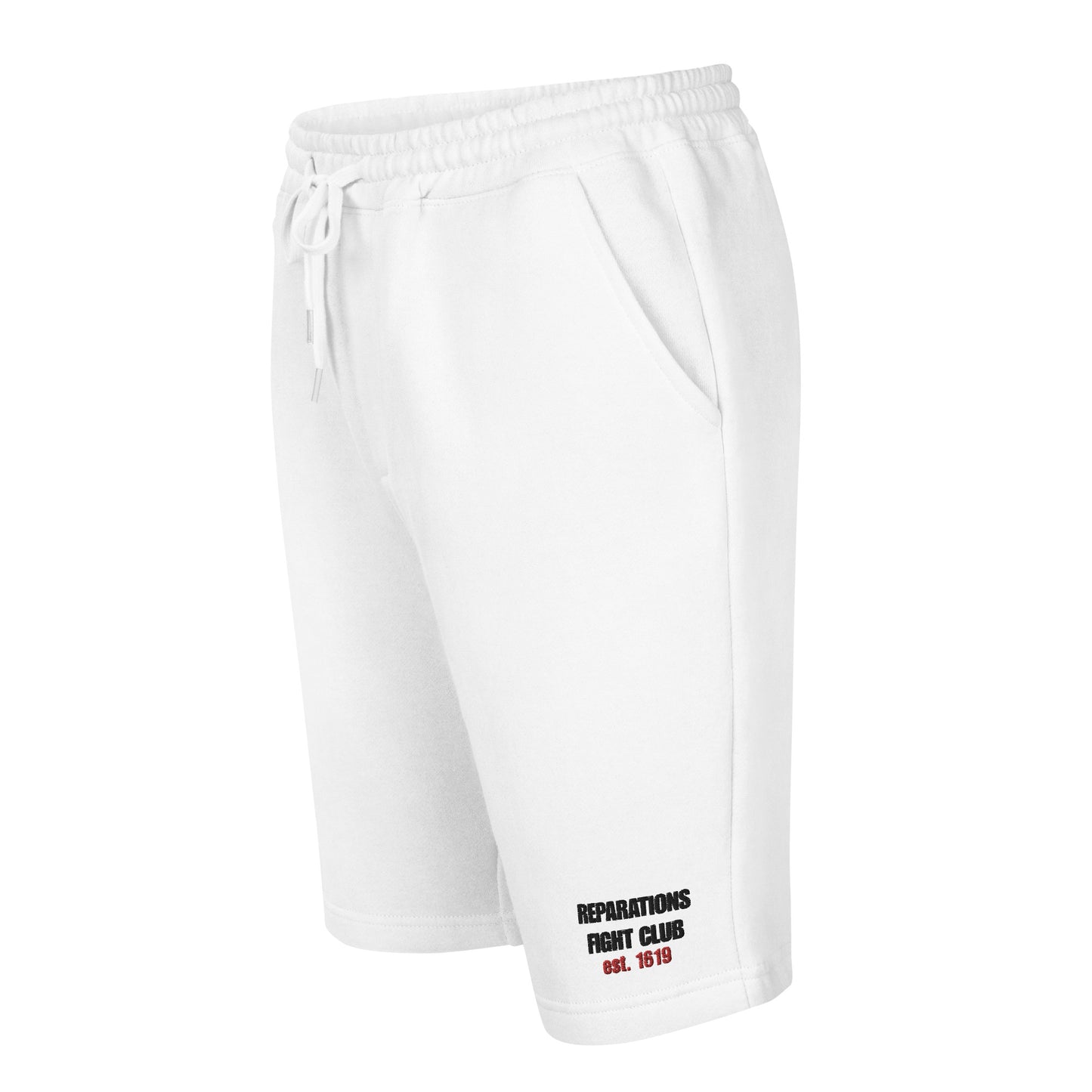 Reparations Fight Club Ghost White Fleece Shorts